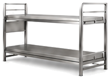 Two-tier stainless steel bunk frame